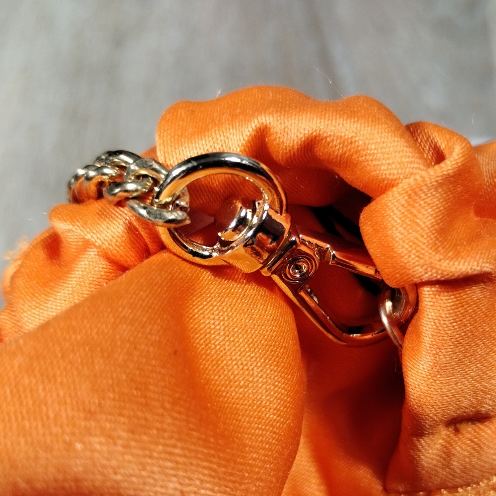 NWT Never Fully Dressed Genesis Pouch Bag Orange Sunburst Sequin Crossbody Bag - Picture 7 of 12